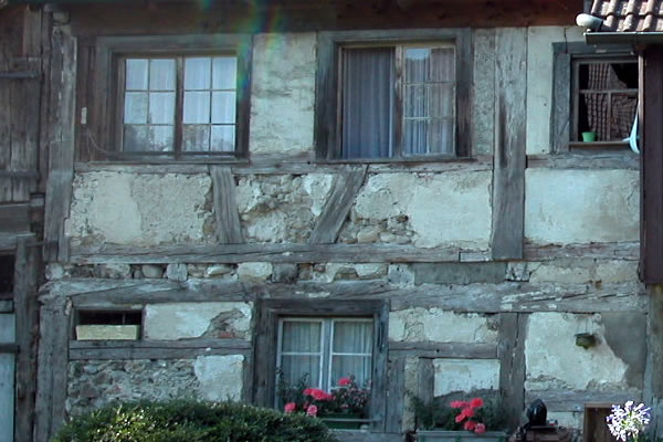 Fachwerk vor der Restauration